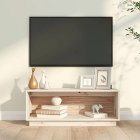 vidaXL Móvel de TV 90x35x35 cm madeira de pinho maciça