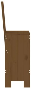 Cadeiras de bar 2 pcs 40x42x120 cm pinho maciço castanho-mel