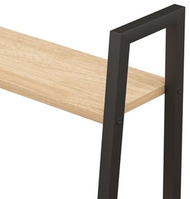 Estante de pé 5 prateleiras 56x35x174 cm castanho-claro e preto