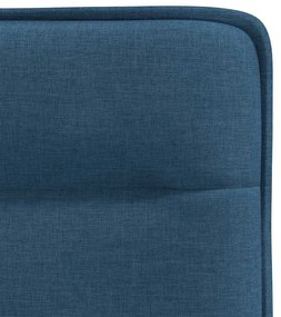 Cadeiras de jantar 4 pcs tecido azul