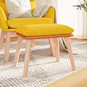 vidaXL Apoio pés 45x29,5x35cm tecido/couro artificial amarelo mostarda