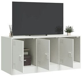 Móvel de TV 99x39x44 cm aço branco