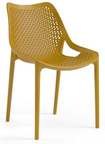 Cadeira Oxy s/ Braço Mostarda – conjunto com 4 unidades