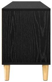 Gabinete para TV com gaveta com prateleira Carvalho preto 150 x 30 x 4