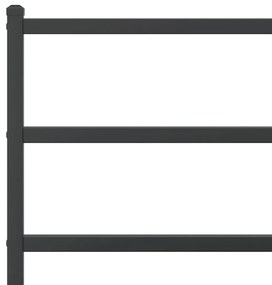 Estrutura de cama com cabeceira e pés 135x190 cm metal preto