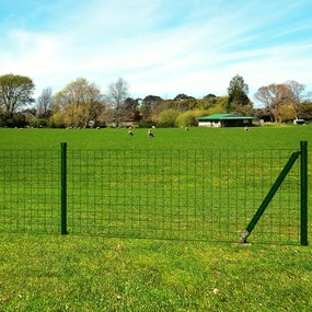 vidaXL Cerca 25 x 1,0 m aço verde