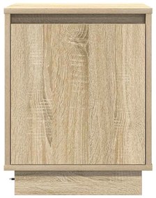 Cômodas de cabeceira com luzes LED 2 pcs Carvalho Sonoma 39x34,5x50 cm