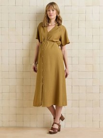 Vestido de gravidez e amamentação bronze