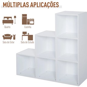 Estante com 6 cubos