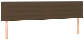 Cama boxspring com colchão 120x190 cm tecido castanho-escuro