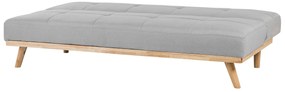 Sofá-cama de 3 lugares em tecido cinzento claro FROYA Beliani