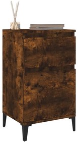 Mesa de cabeceira 40x35x70 cm cor carvalho fumado