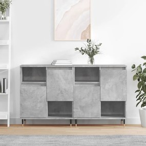 vidaXL Aparadores 2 pcs derivados de madeira cinzento cimento