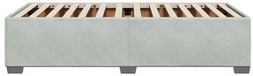Estrutura de cama sem colchão 90x190 cm veludo cinzento-claro