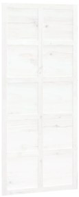 Porta de celeiro 90x1,8x214 cm madeira de pinho maciça branco