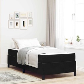 vidaXL Estrutura da Cama Preto e Branco e Preto 90 x 190 cm Veludo
