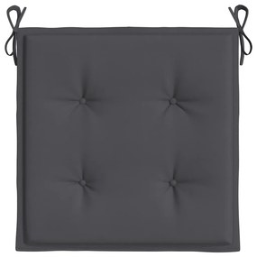 Almofadões p/ cadeiras de jardim 2 pcs tecido oxford antracite