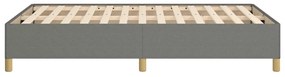 Estrutura de cama sem colchão cinza escuro 120x190 cm tecido