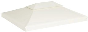 Cobertura de substituição p/ gazebo 310 g/m² branco nata 3x4 m