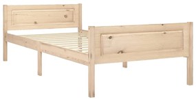 Estrutura de cama 90x200 cm pinho maciço
