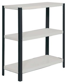 Estante com 3 Prateleiras  SIMONHOME CLASSIC MINI 3/300 ANTRACITE/BRANCO Capacidade P/ prateleira 100 Kg Dimensões 900x800x300 mm