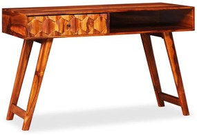 vidaXL Secretária em madeira de acácia maciça 118x50x76 cm