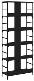 Estante 78,5x33x188,5 cm derivados de madeira preto