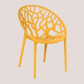 Stackable Garden Chair In Polypropylene Ores Mostaza - Sklum