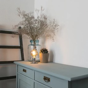 Candeeiro de mesa moderno cromado - Facil