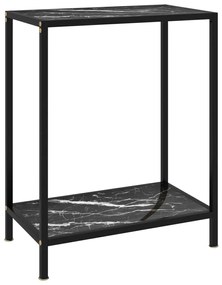 Mesa consola 60x35x75 cm vidro temperado preto