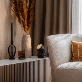 Candeeiro de mesa industrial preto 18 cm - Emado