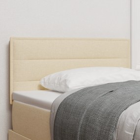 vidaXL Cabeceira Design Linhas Creme 80 cm Tecido
