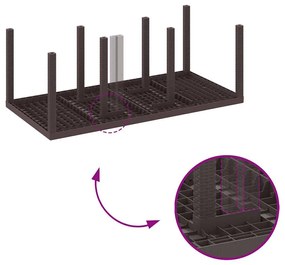 Mesa de Jardim vidaXL Marrom 200x100x73 cm em Rattan Sintético