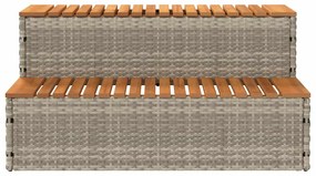 Degrau p/ hidromassagem 100x50x50,5 cm PE e acácia maciça