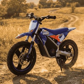 Mini moto elétrica para crianças Minicross electrica 350W 14/14" Warrior MX-E350 Velocidade até 30 km/h Com Limitador Azul