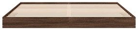 Estrutura de cama sem colchão 180x200 cm carvalho castanho