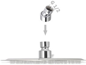 Cabeça de chuveiro 2 pcs aço inoxidável Ø 20 cm