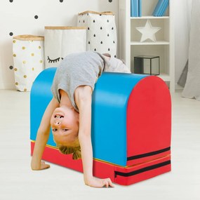 Colchão de Treinos Ginastica 90 x 40 x 60 cm para treino com cavalo de salto e a ponte Desmontável Alça de Transporte Azul Claro