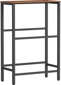 Estante para caixas de bebidas, 2 níveis, para 4 caixas 40 x 70,4 x 117,3 cm Castanho-preto