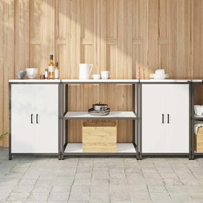 vidaXL Conjunto de Armazenamento de Cozinha 3 pcs Branco