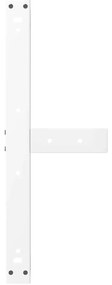 Pés para mesa de centro em forma de T, 2 peças, branco, 60x25x(42-43)