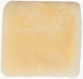 Almofada de assento quadrada em pele de ovelha