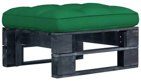 vidaXL Otomana de paletes para jardim pinho impregnado a preto