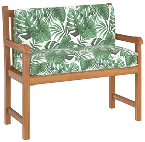 vidaXL Almofada de palete para encosto Floral Padrão de folhas
