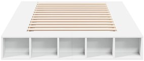 Estrutura de cama 120x200 cm derivados de madeira branco