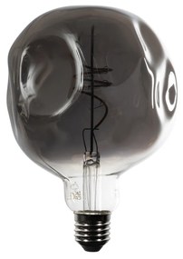 Lâmpada LED E27 regulável com filamento espiral G125 espelhada prata 4W 75 lm 1800K