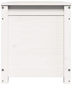 Caixa de arrumação 80x40x45,5 cm madeira de pinho maciça branco