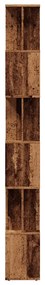 Armário de livros madeira velha 80x24x192 cm madeira trabalhada