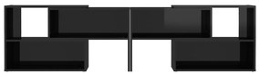 Móvel de TV 149x30x52 cm derivados de madeira preto brilhante
