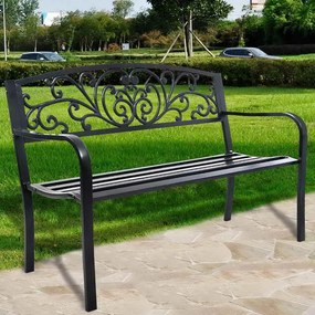 Banco de jardim 127 x 60 x 85 cm Ferro fundido decorado